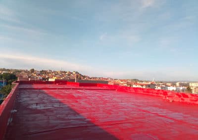 Dama Coating - SCUOLE COMUNALI in CAGLIARI / Comune di Cagliari Ripristino di manto impermeabilizzante su terrazze con poliurea a spruzzo